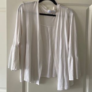 White Sweater with Bell Sleeves
